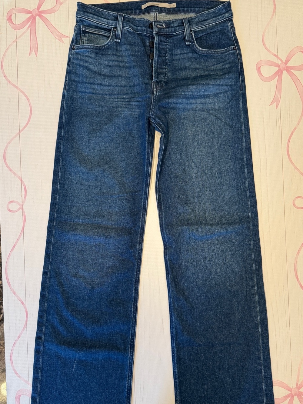 Hudson Rosie High-Rise Wide-Leg Jeans size 26 with 32in inseam